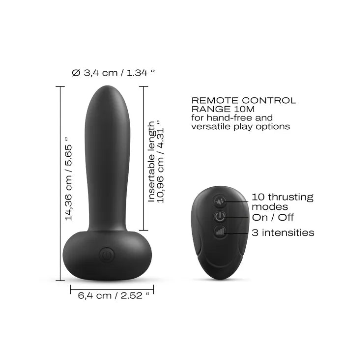 Deep Thrust Remote Controlled Thrusting Anal & Vaginal Vibrator