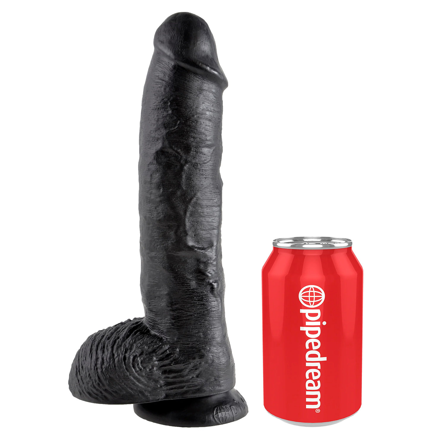 10” King Cock with Balls Black