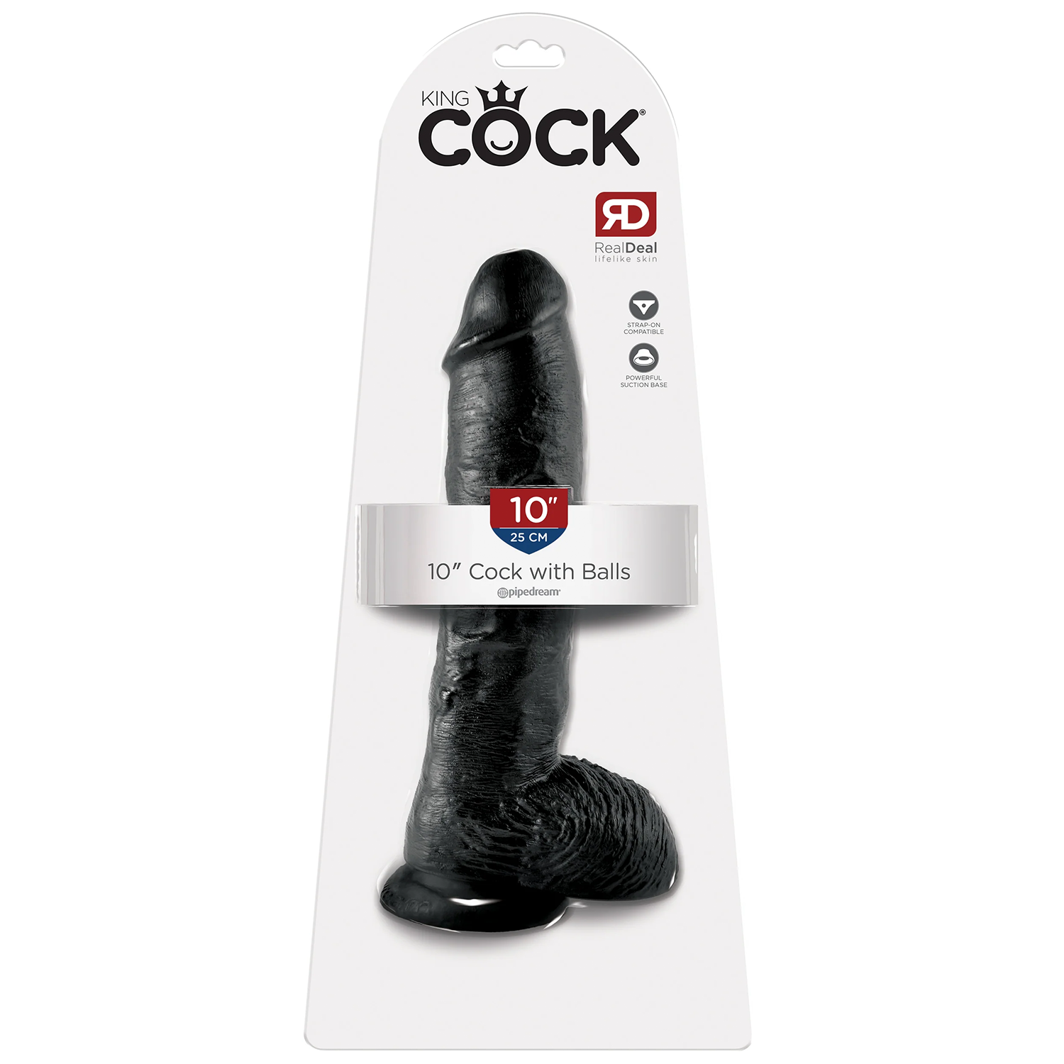 10” King Cock with Balls Black