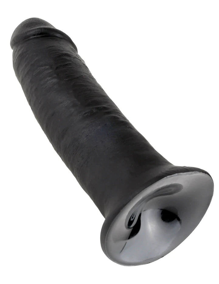 8” King Cock with Balls Black