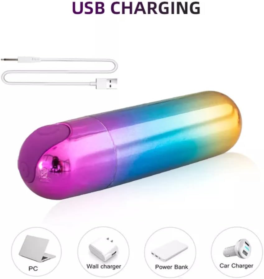 Mini Rechargeable Bullet - Rainbow