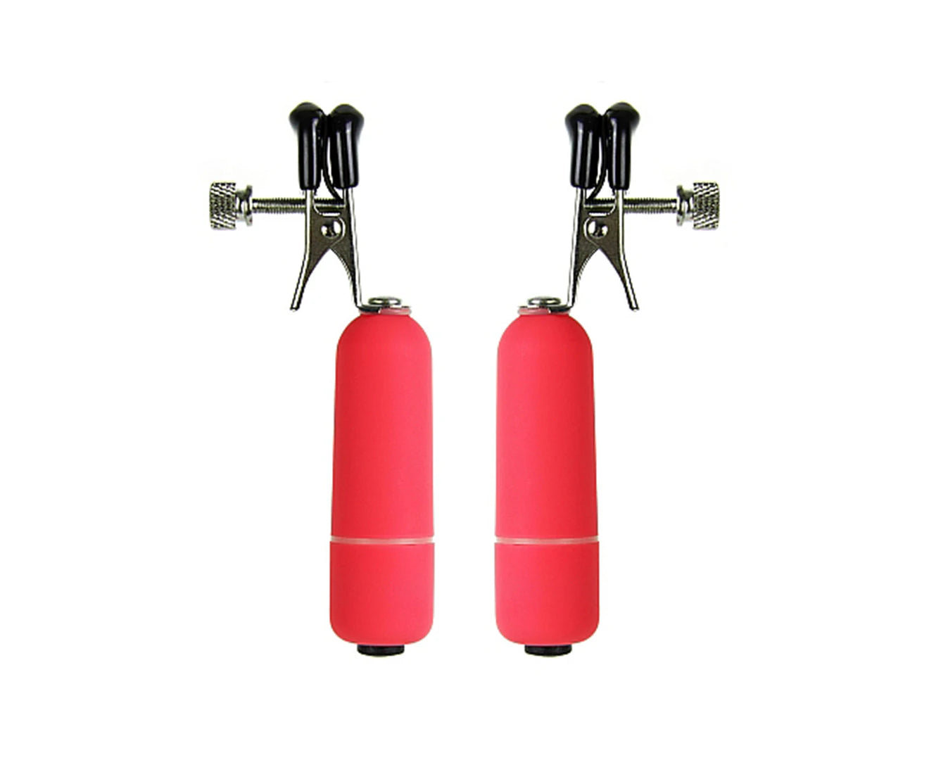 Vibrating Nipple Clams Red