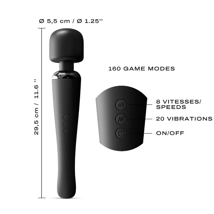 Dorcel Mega Wand External Stimulator - Black