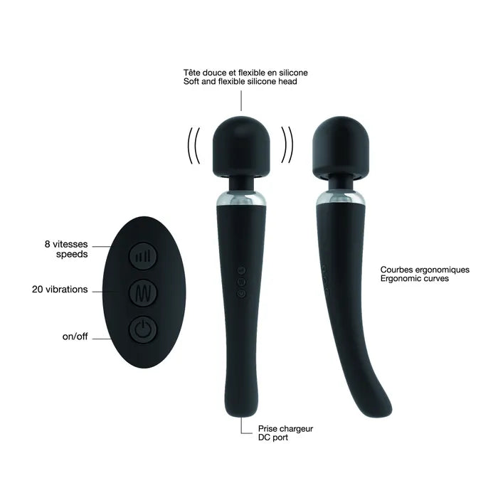 Dorcel Mega Wand External Stimulator - Black