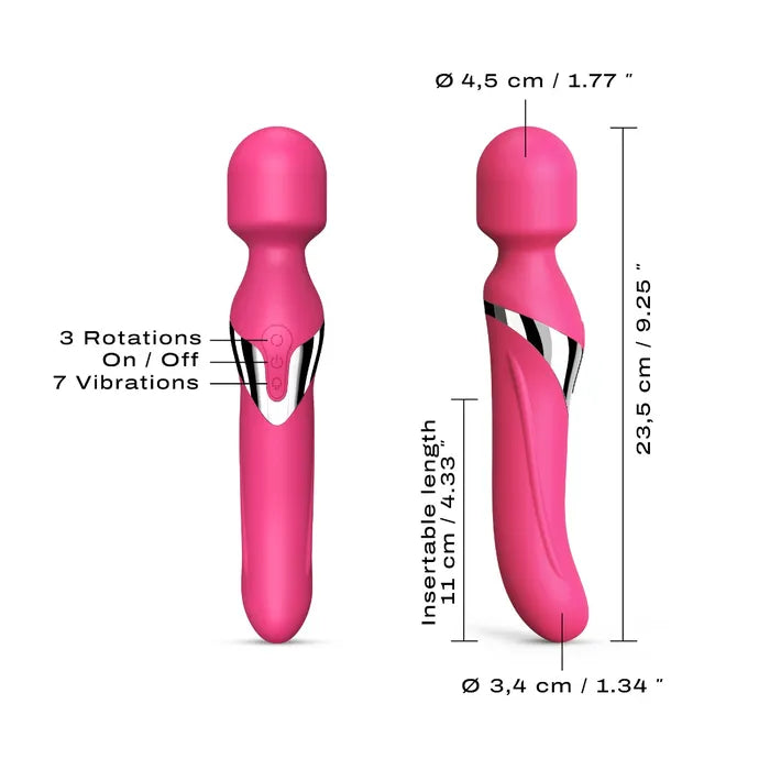 Dual Orgasms Vibrator & Clitoral Stimulator - Magenta