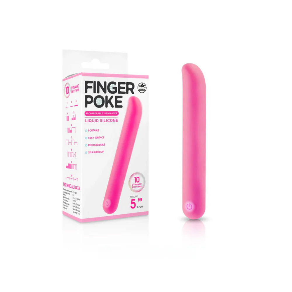 Finger Poke 5" Mini Vibrator - Pink