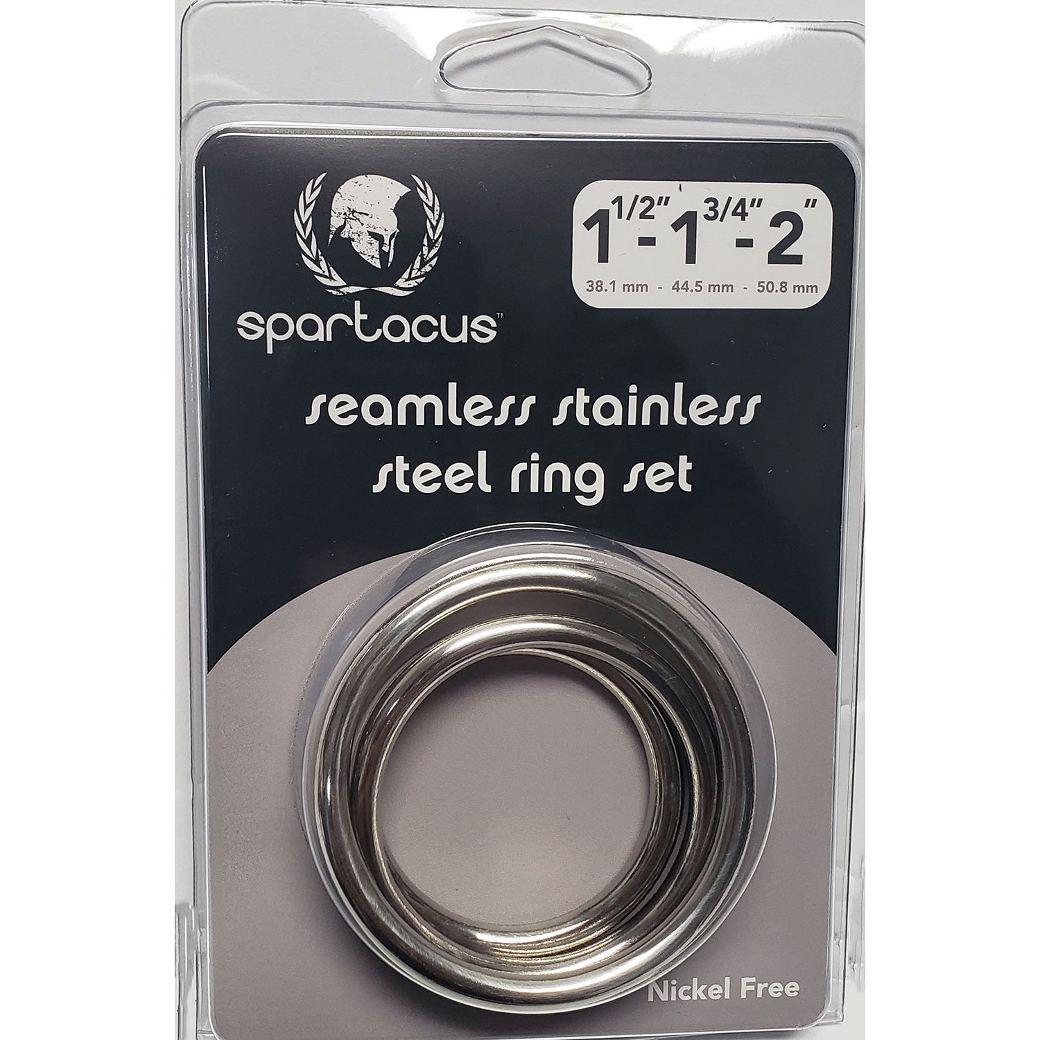 Seamless Stainless Steel Ring Set 1¹/² 38.1mm, 1³/⁴ 44.5mm, 2"/50.8mm