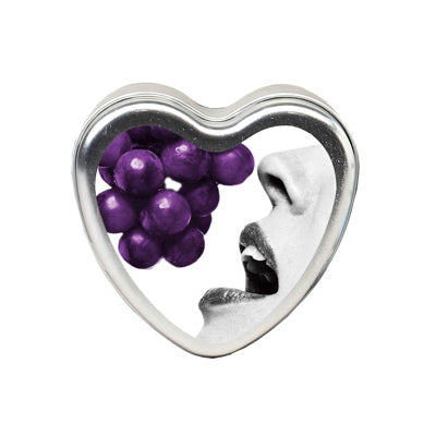 Grape Flavoured Edible Heart Shaped Candle