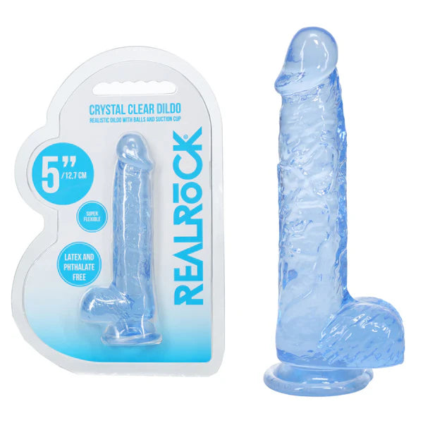 12.7CM Crystal Clear Dildo - Blue