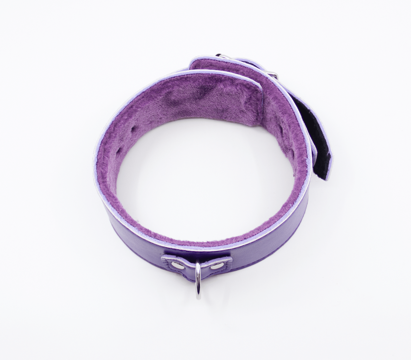 Fur-Lined Collar & Lead - Purple