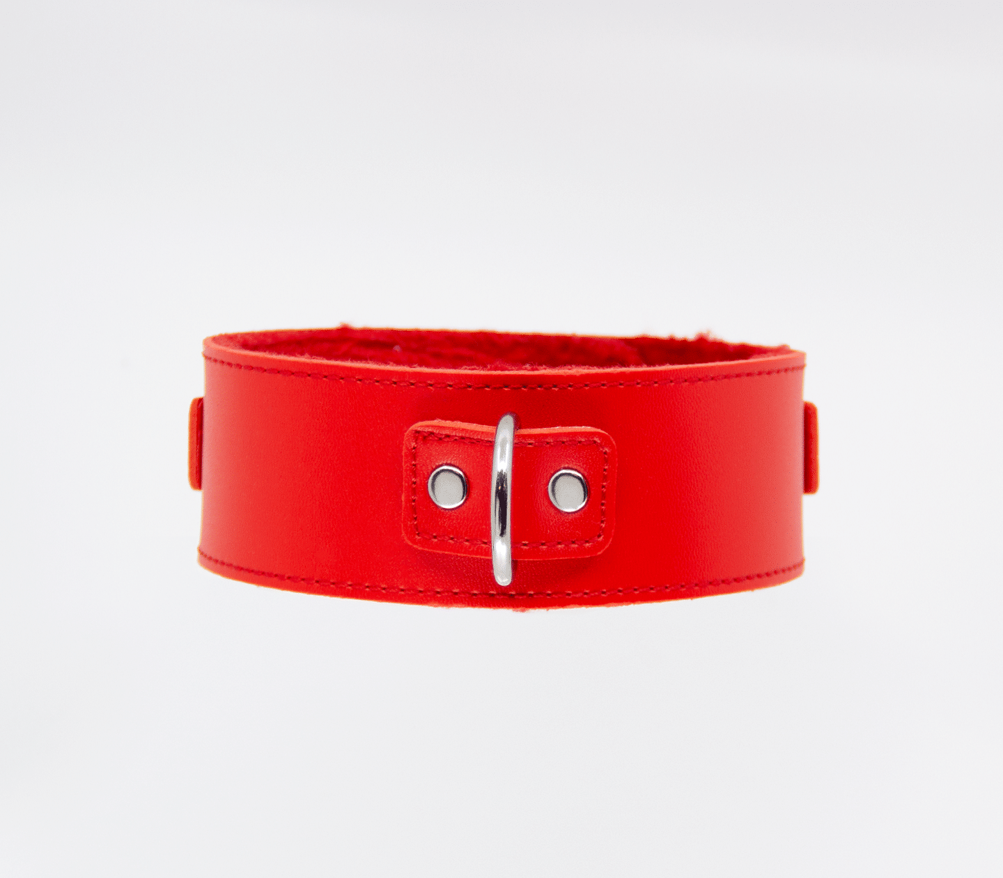Fur-Lined Collar & Lead - Red