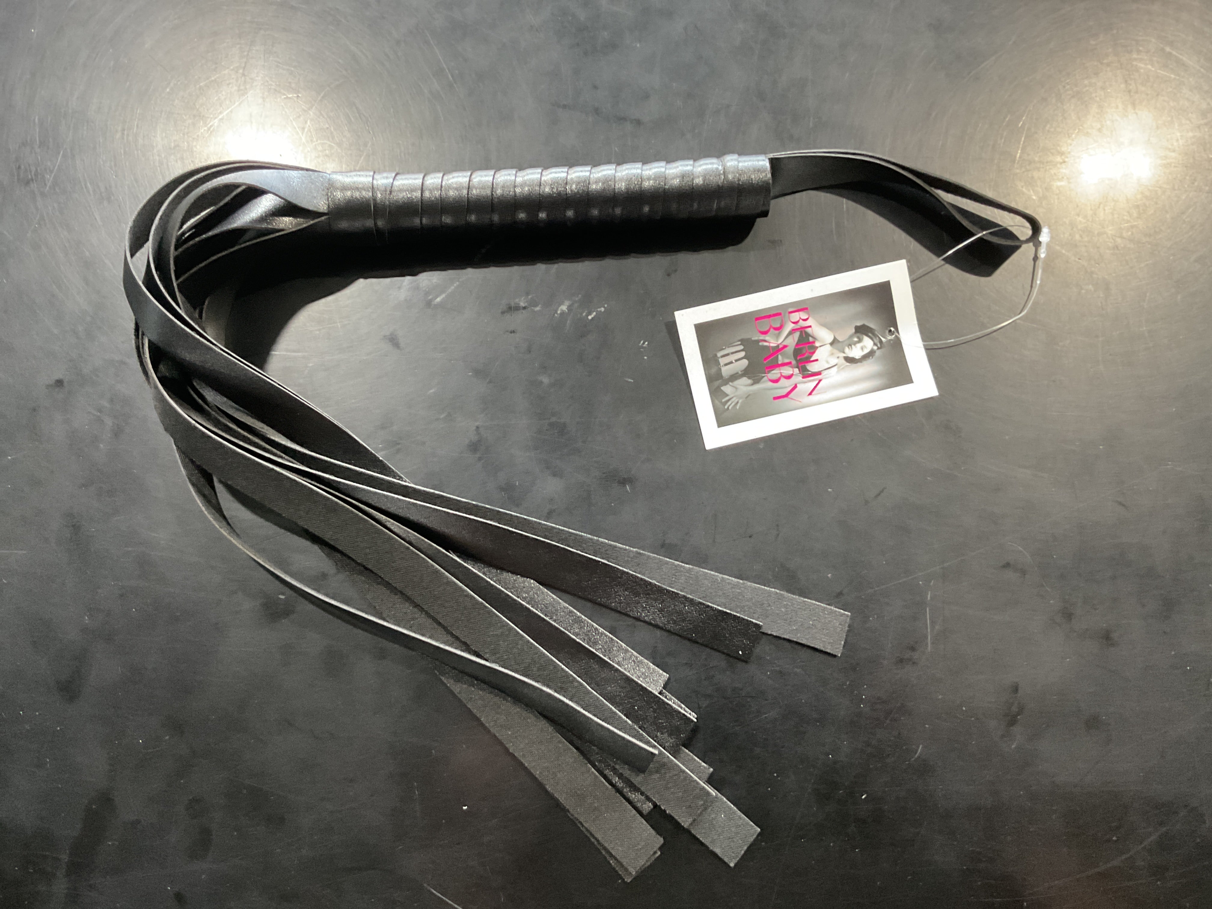Black PU Flogger