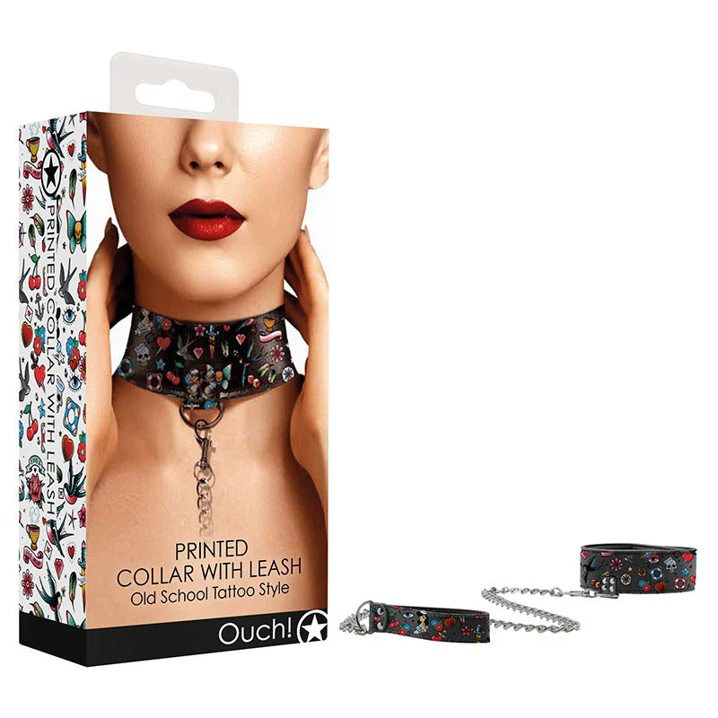 Printed Collar with Leash