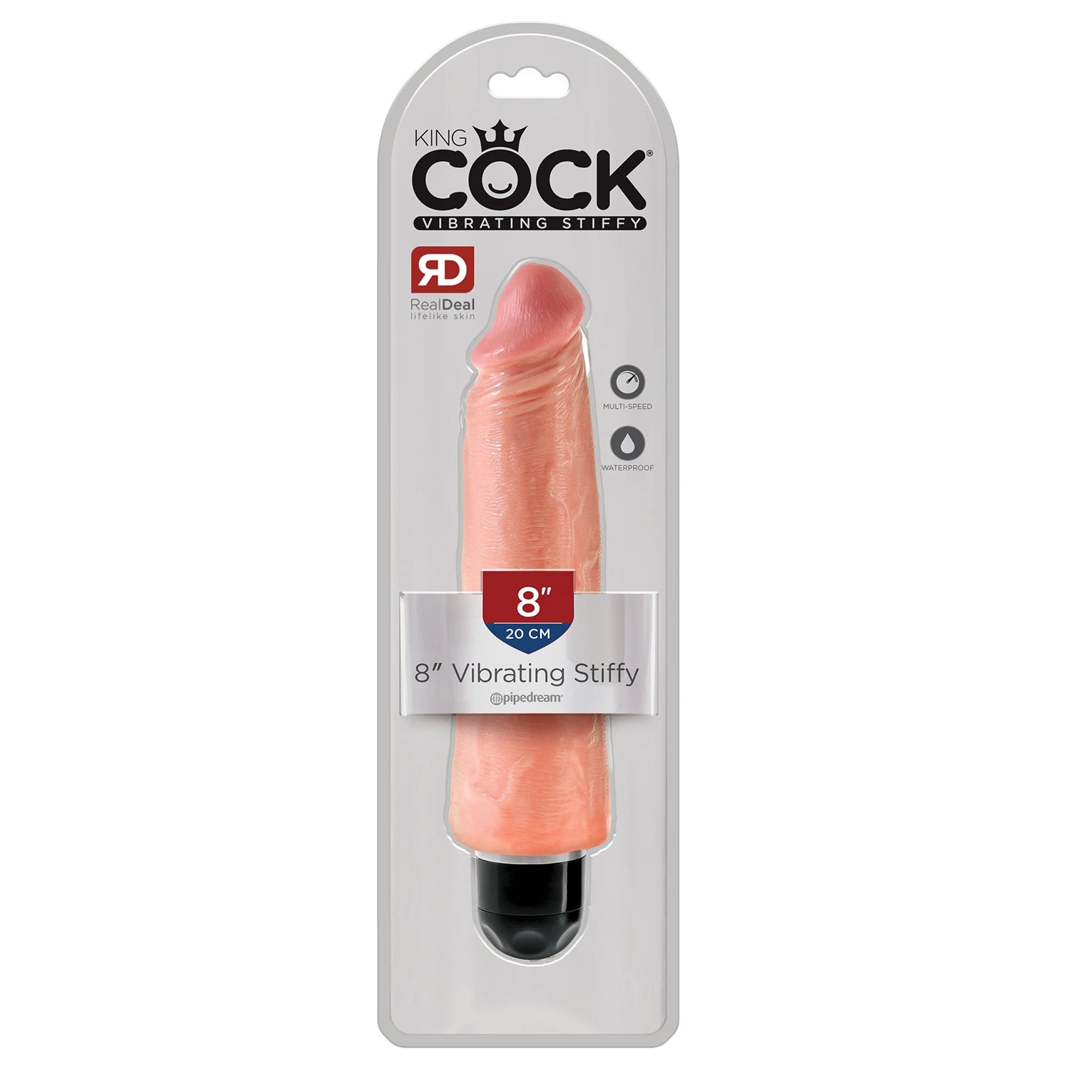 King Cock 8" Vibrate Stiffy Flesh