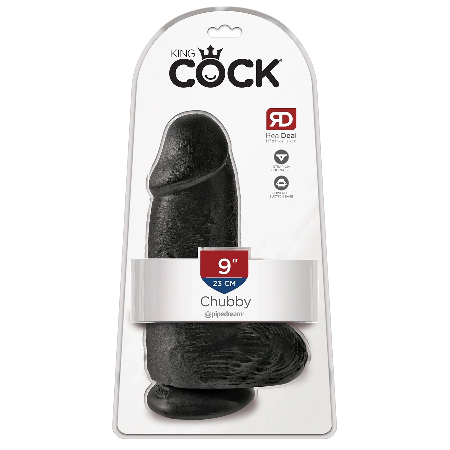 King Cock 9" Chubby Black