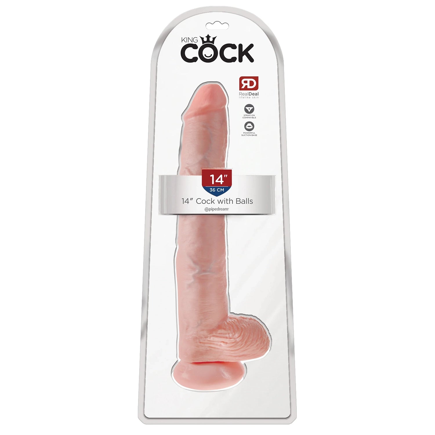 King Cock 14" w/balls Flesh