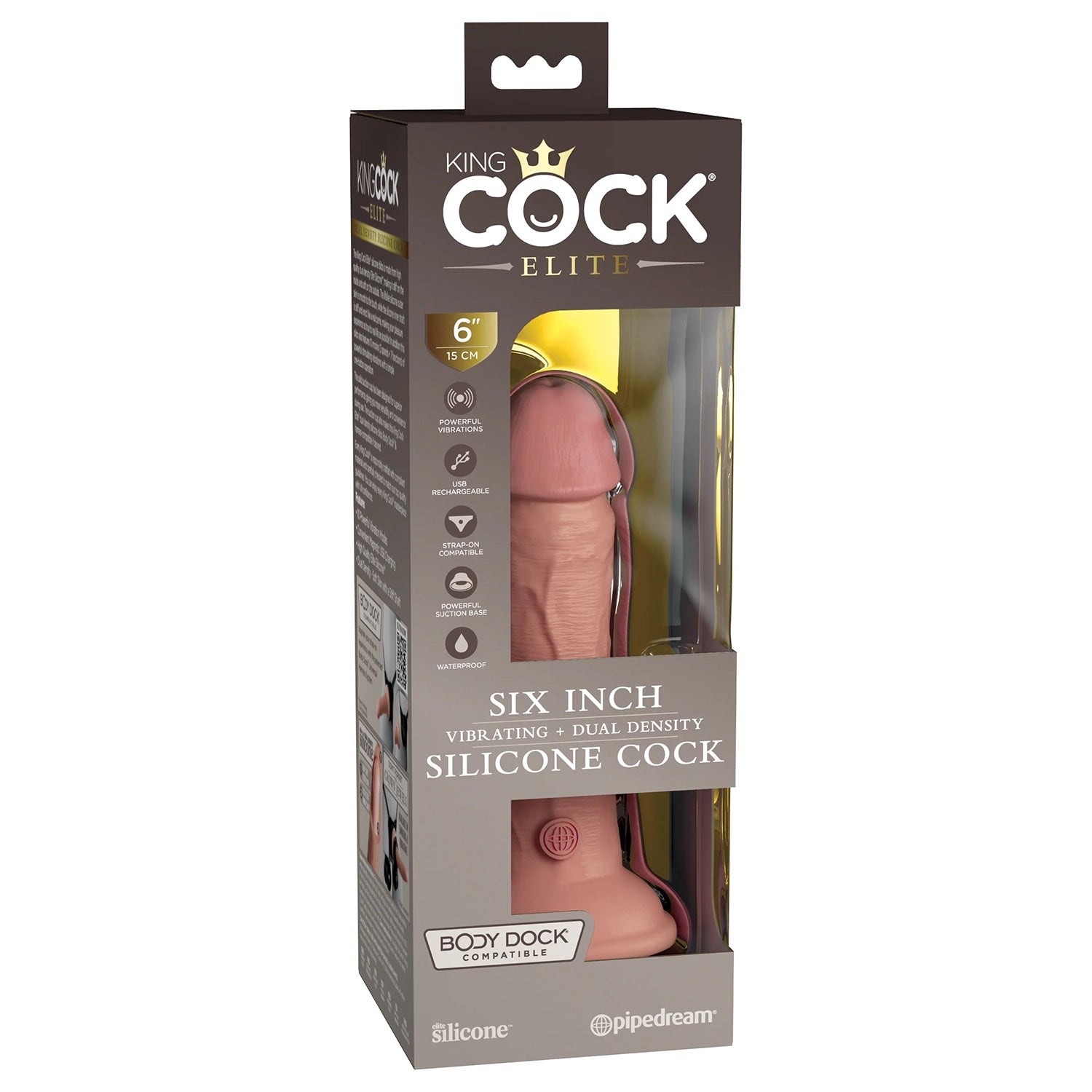 King Cock 6" Dual Dense Silicone Cock