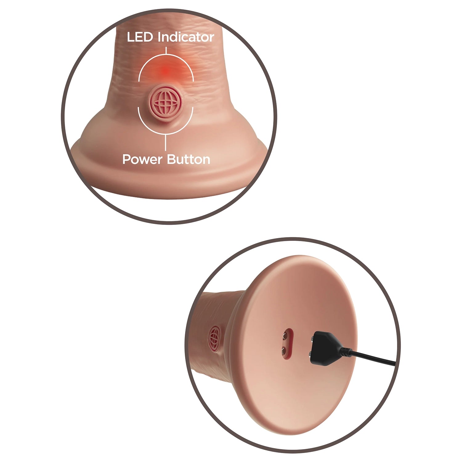 King Cock 6" Dual Dense Silicone Cock