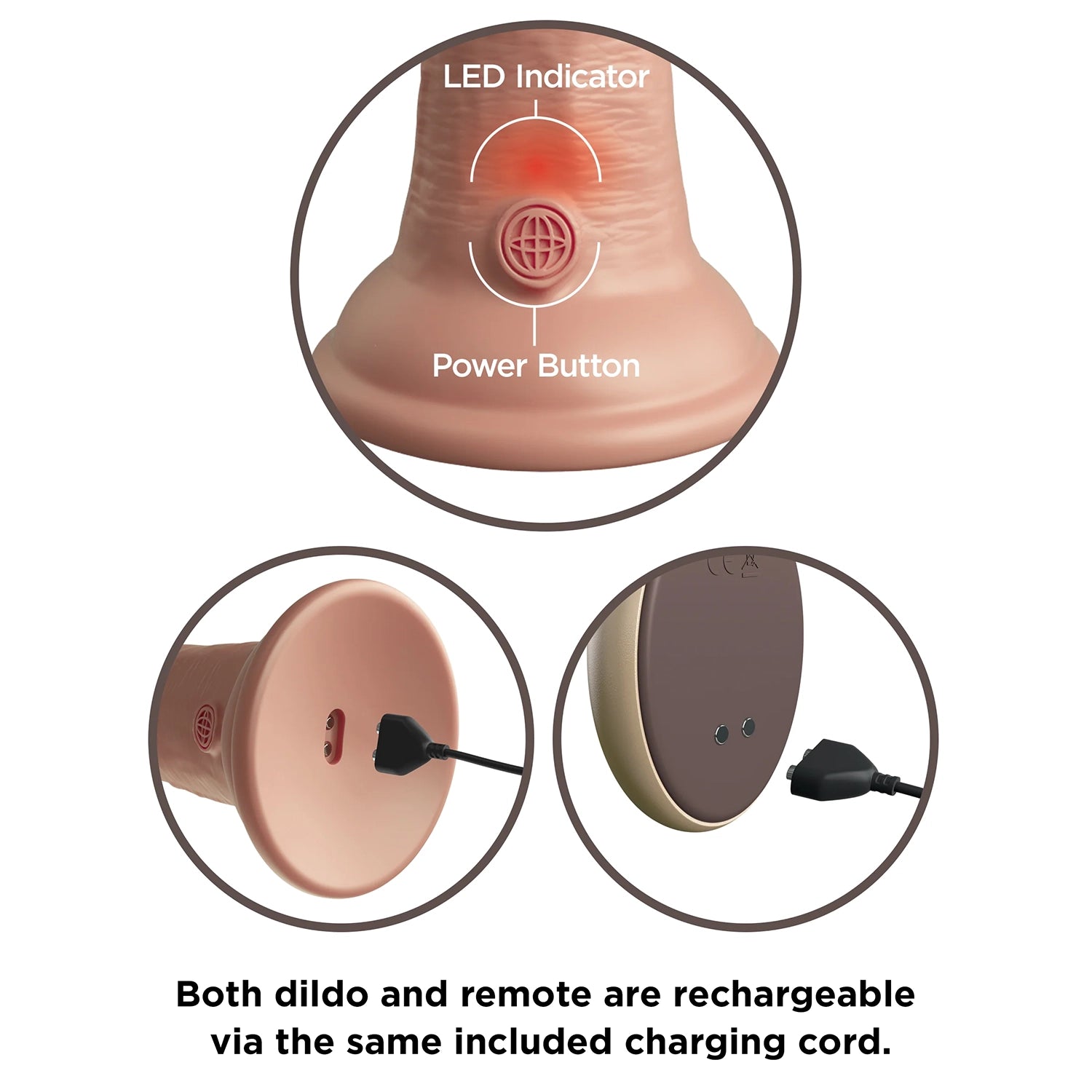 King Cock 9" Vibrate/Dual Dense Silicone Elite