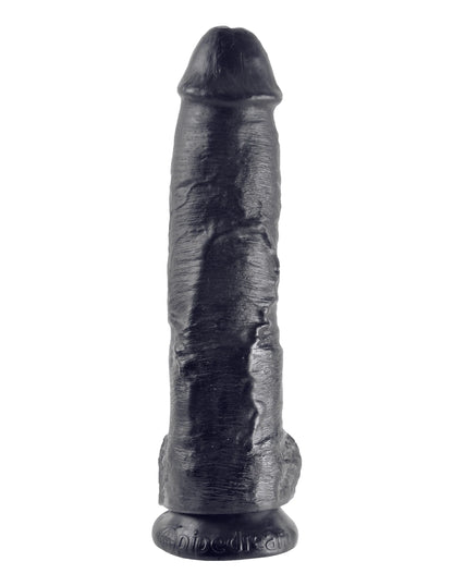 10” King Cock with Balls Black