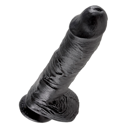 10” King Cock with Balls Black