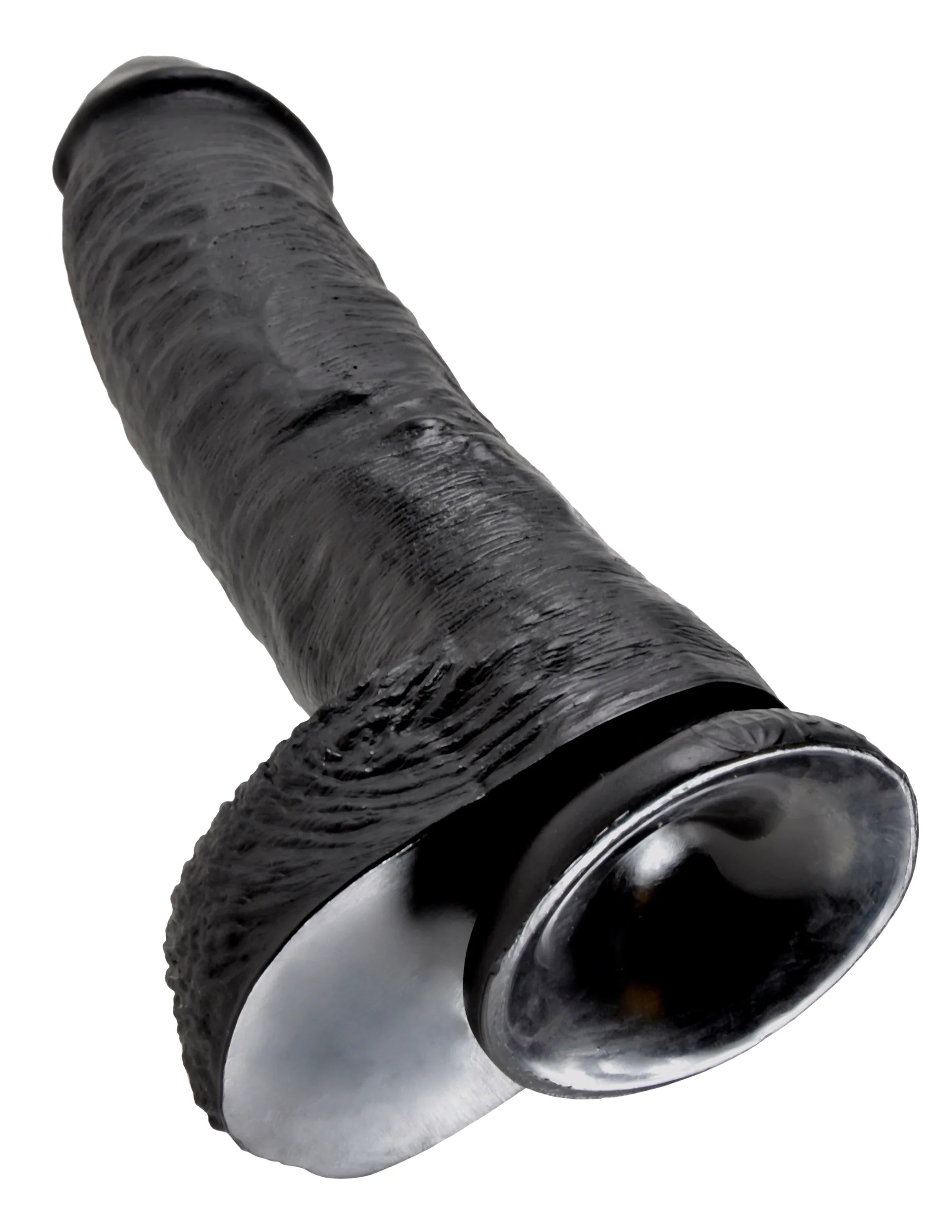 10” King Cock with Balls Black