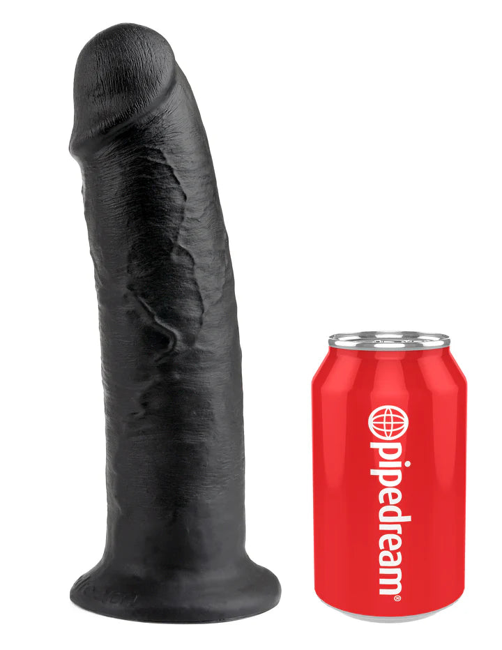 8” King Cock with Balls Black