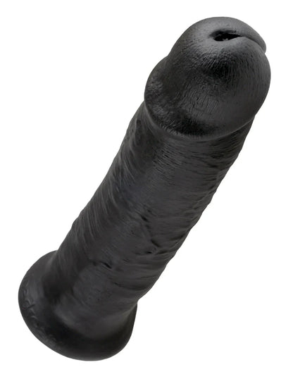8” King Cock with Balls Black