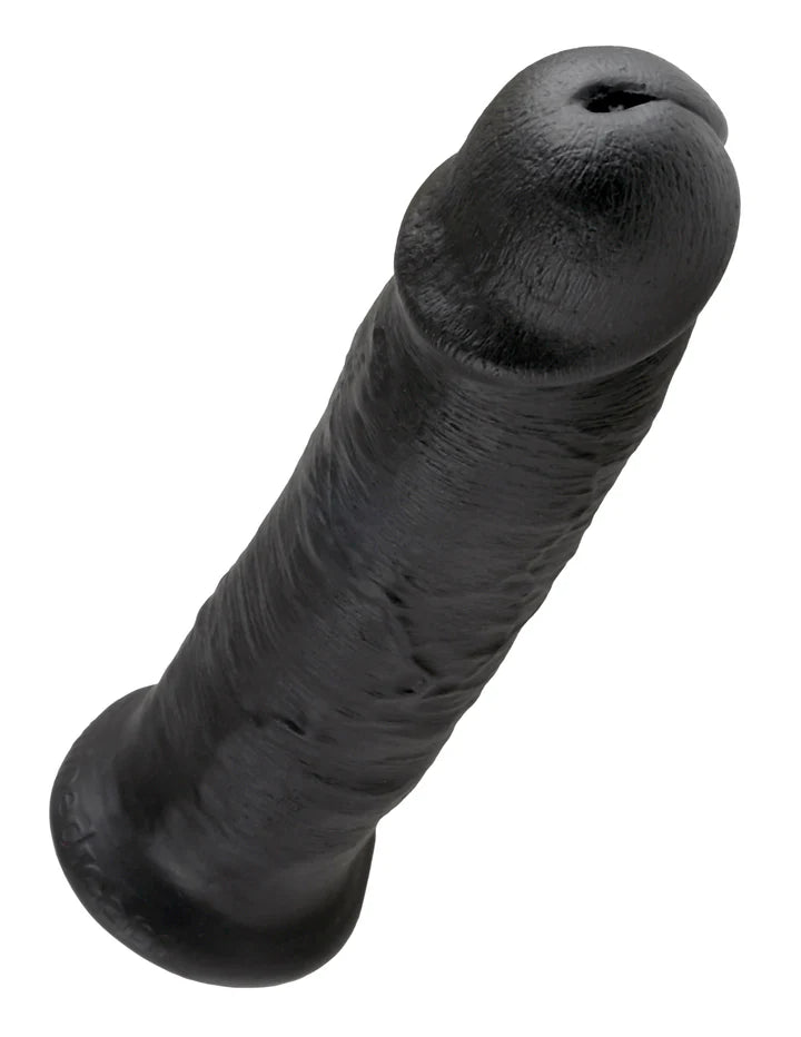 8” King Cock with Balls Black