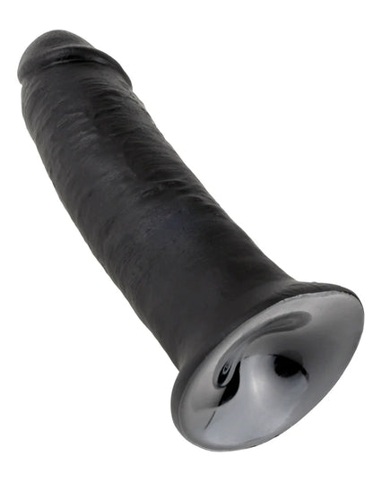 8” King Cock with Balls Black