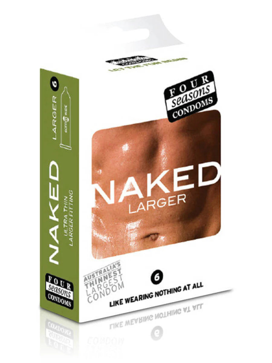 Naked Larger 60mm Condoms 6pack