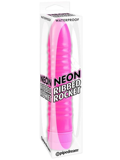 Neon Ribbed Rocket Pink