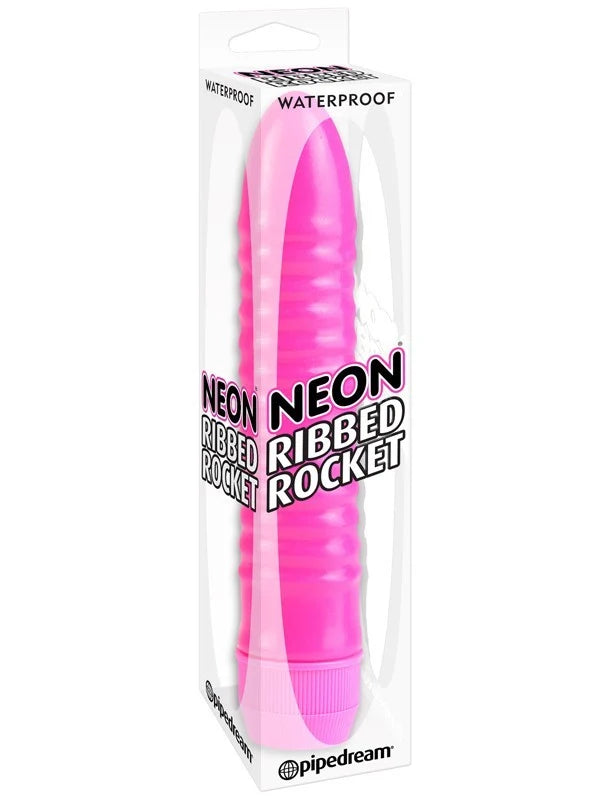 Neon Ribbed Rocket Pink