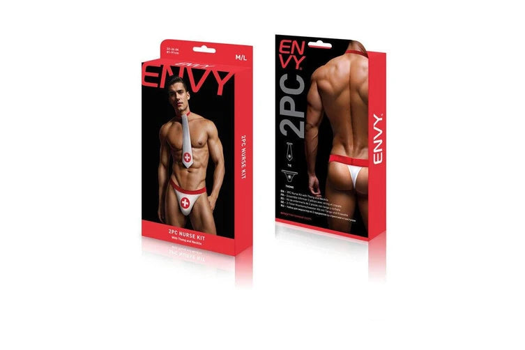 2pc Nurse Kit with Thong & Necktie L/XL