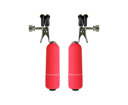 Vibrating Nipple Clams Red