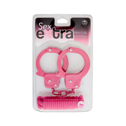 Metal Cuffs Love Rope Bright Pink