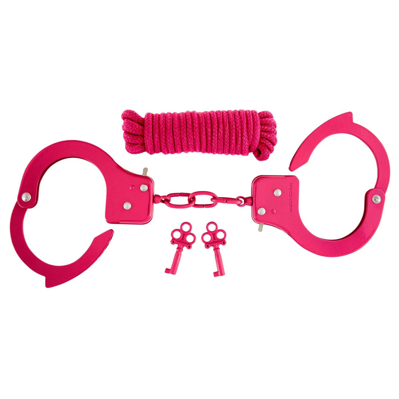 Metal Cuffs Love Rope Bright Pink