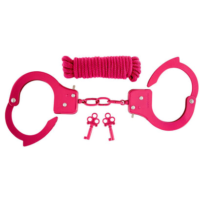 Metal Cuffs Love Rope Bright Pink