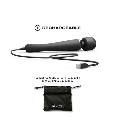Dorcel Mega Wand External Stimulator - Black