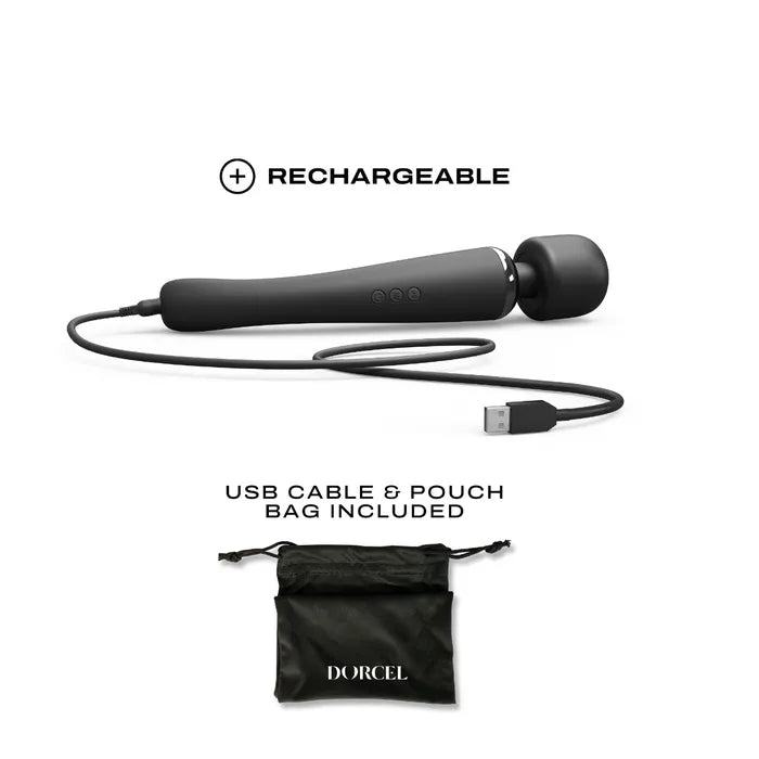 Dorcel Mega Wand External Stimulator - Black