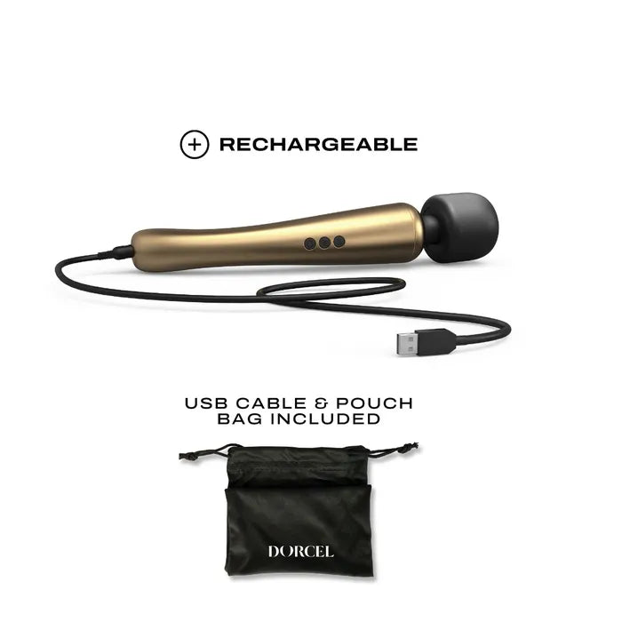 Dorcel Mega Wand External Stimulator - Gold