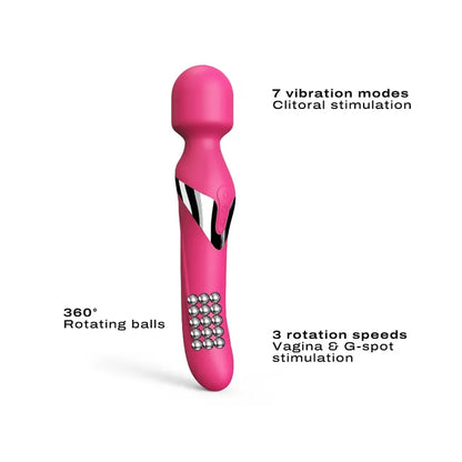 Dual Orgasms Vibrator & Clitoral Stimulator - Magenta