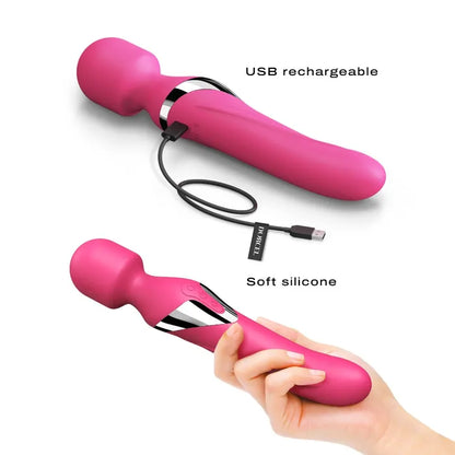 Dual Orgasms Vibrator & Clitoral Stimulator - Magenta