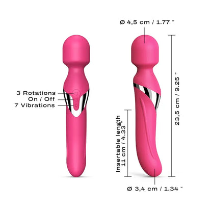 Dual Orgasms Vibrator & Clitoral Stimulator - Magenta