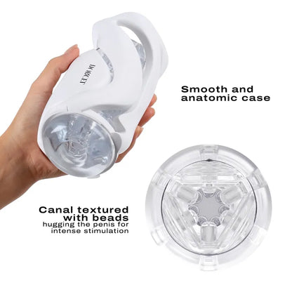 Deep Blow Masturbator with Interchangeable Sleeve - White