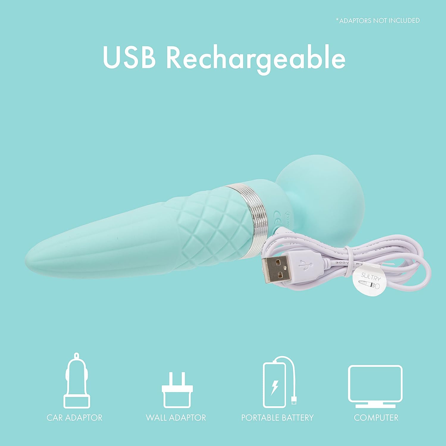 Sultry Luxurious Dual-Ended Warming Massager - Teal