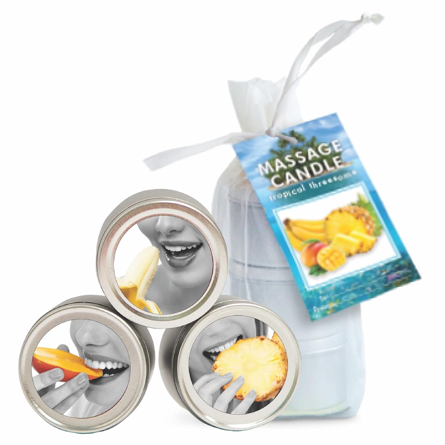 Threesome Massage Candle Mixed Yellow Fruit Scent