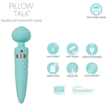 Sultry Luxurious Dual-Ended Warming Massager - Teal