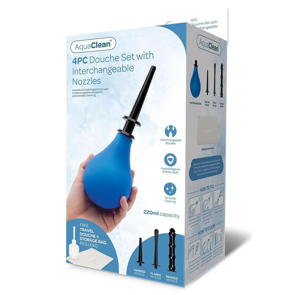AquaClean 4-Piece Douche Set with Interchangeable Nozzles