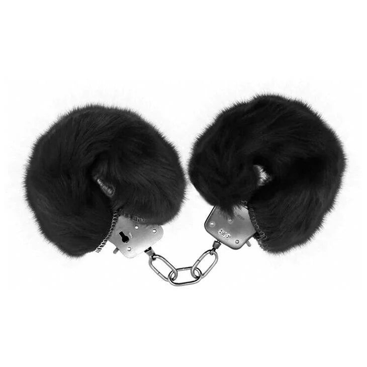 Furry Black Handcuffs